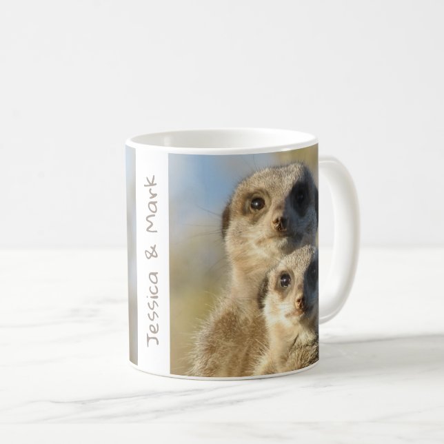 Taza De Café Pareja personalizado de Meerkats Coffee Mug (Anverso derecho)