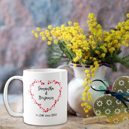 Taza De Café Pareja personalizado enamorada desde el día de San