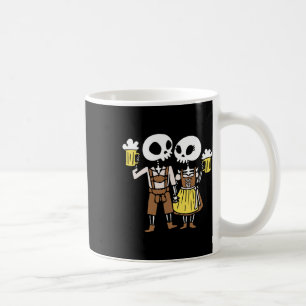 Taza De Café Pareja Skeleton animando a la cerveza Halloween