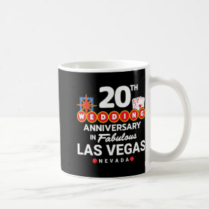 Taza De Café Parejas 20 Aniversario - Vegas 20 Boda Anni