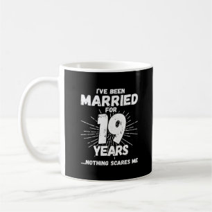 Taza De Café Parejas Casadas 19 Años Divertido Aniversario 19
