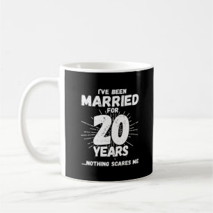 Taza De Café Parejas Casadas 20 Años Divertido 20º Aniversario