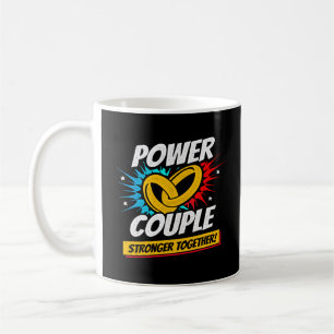 Taza De Café Parejas Casadas Comprometidas Más Fuertes Juntos