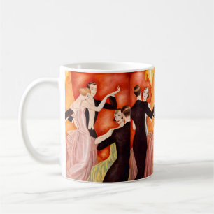 Taza De Café Parejas de baile Art Deco Salón de baile de los añ