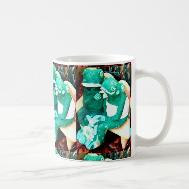 Taza De Café parejas de ranas verdes (Derecha)