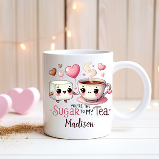 Taza De Café Parejas divertidas personalizadas - Azúcar a mi té