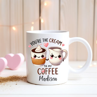 Taza De Café Parejas divertidas personalizadas - Crema para mi 