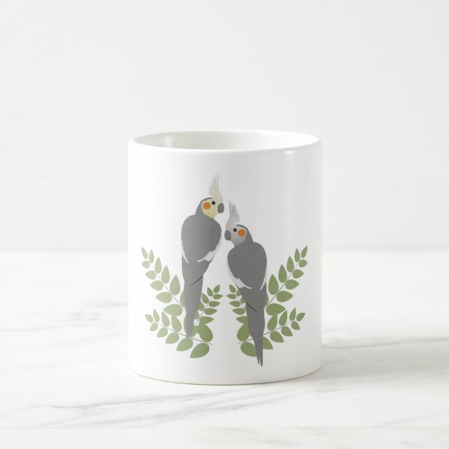 Taza De Café Pares del Cockatiel (Centro)