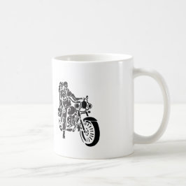 Taza De Café Pares esqueléticos de la motocicleta