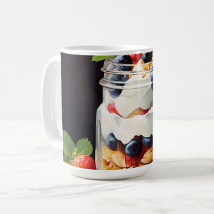 Taza De Café Parfait de bayas en frasco de vidrio
