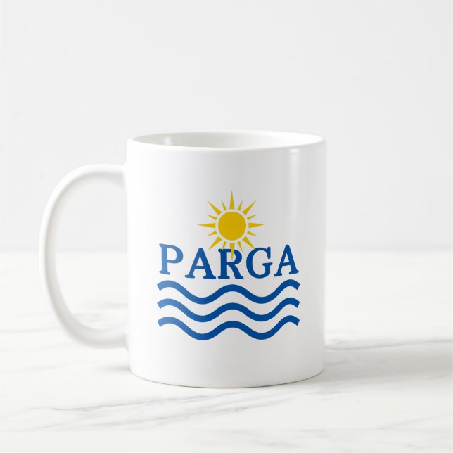 Taza De Café PARGA Grecia, ondas solares (Izquierda)