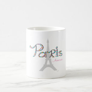 Taza De Café PARIS Amour con Torre Eiffel