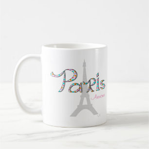 Taza De Café PARIS Amour con Torre Eiffel