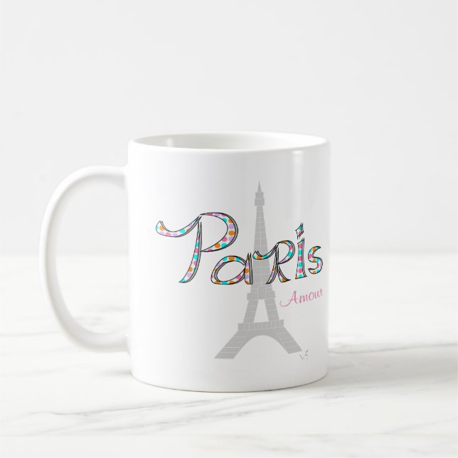 Taza De Café PARIS Amour con Torre Eiffel (Izquierda)
