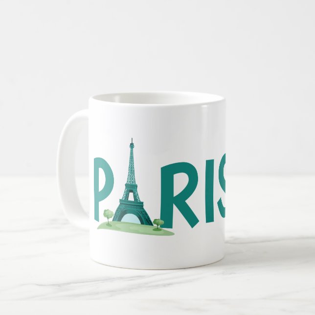 Taza De Café Paris and it's beautiful Eiffel tower  (Anverso izquierdo)