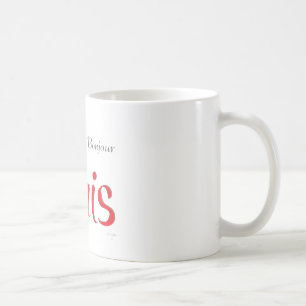 Taza De Café PARIS Bonjour (Hola)