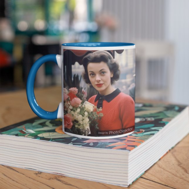 Taza De Café Paris Dama de las Flores 60s 5 (Paris 60s Flower Lady 5 Coffee Mug
)