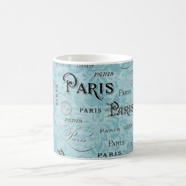 Taza De Café París | Damasco azul (Centro)