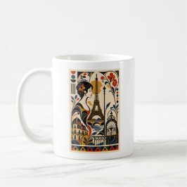 Taza De Café Paris Elegance – Geometric Art Mug