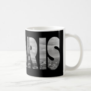 Taza De Café París en Blanco y Negro