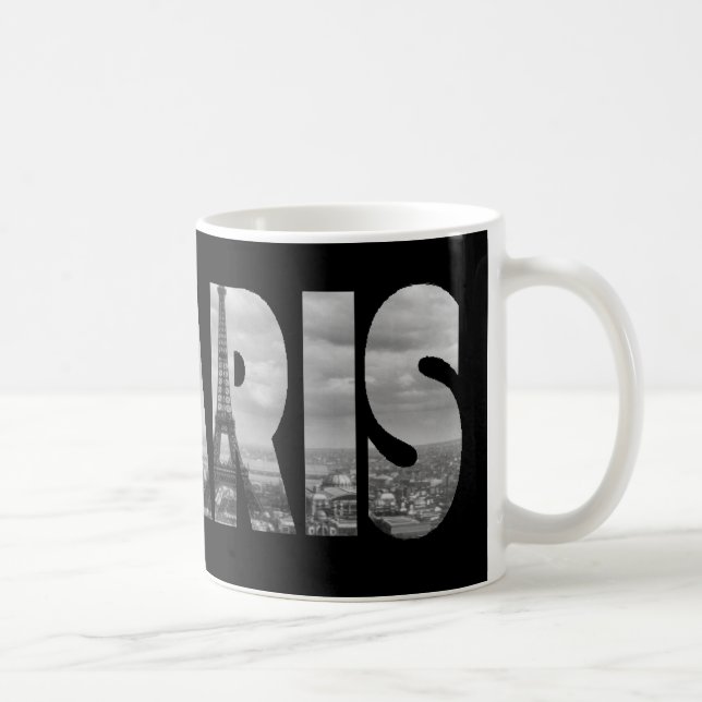 Taza De Café París en Blanco y Negro (Derecha)
