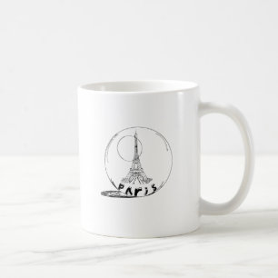 Taza De Café parís en una bola de vidrio
