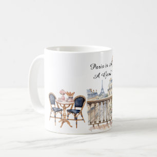 Taza De Café París es siempre una buena idea Baguette Mesa para