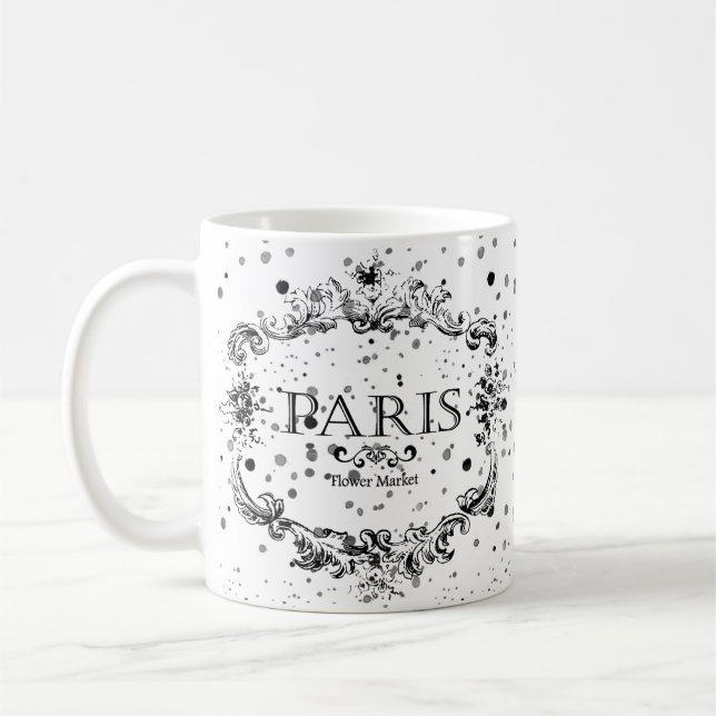 Taza De Café Paris flower market   coffee mug (Izquierda)