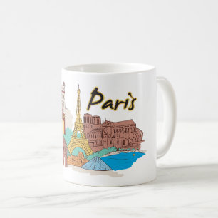 Taza De Café París, Francia, ciudad famosa