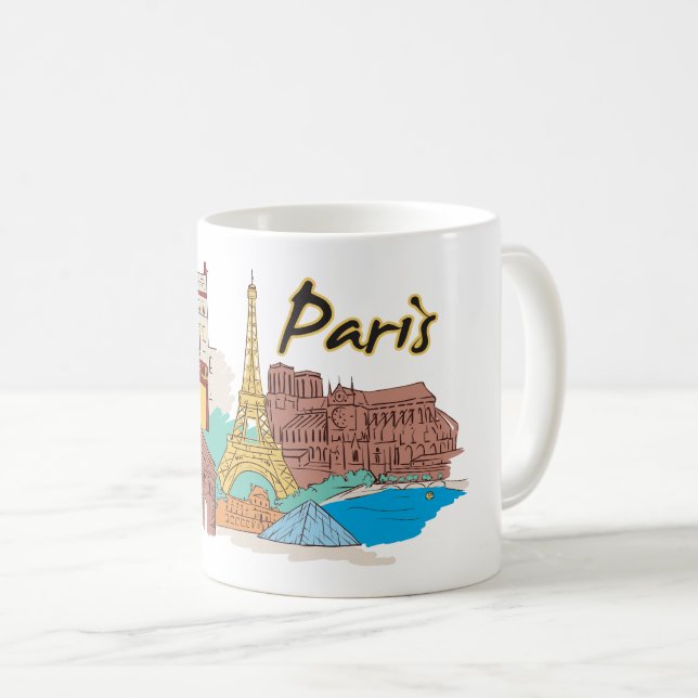 Taza De Café París, Francia, ciudad famosa (Anverso derecho)