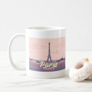Taza De Café París Francia Eiffel Tower Pastel Diseño de Viajes