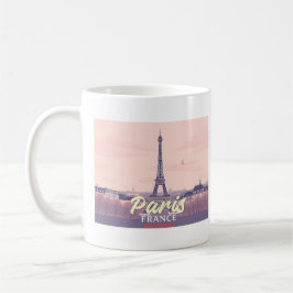 Taza De Café París Francia Eiffel Tower Pastel Diseño de Viajes