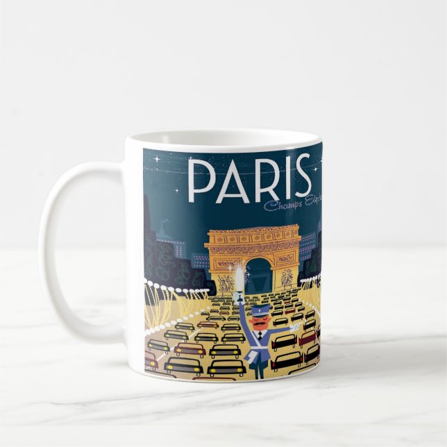 Taza De Café París Francia Viaje Viaje Viaje vacaciones de turi (Izquierda)