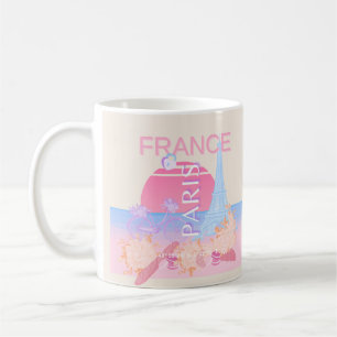 Taza De Café París, Francia, Viajes, Preppy, Pastel