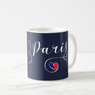 Taza De Café Paris Heart Mug, Francia