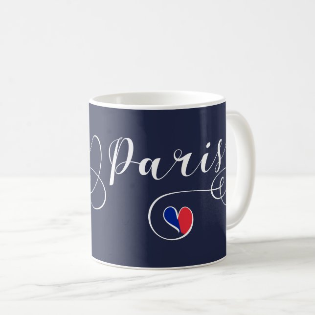 Taza De Café Paris Heart Mug, Francia (Anverso derecho)