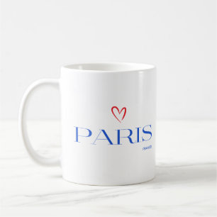 Taza De Café París Moderno Francia Texto Único De Estilo