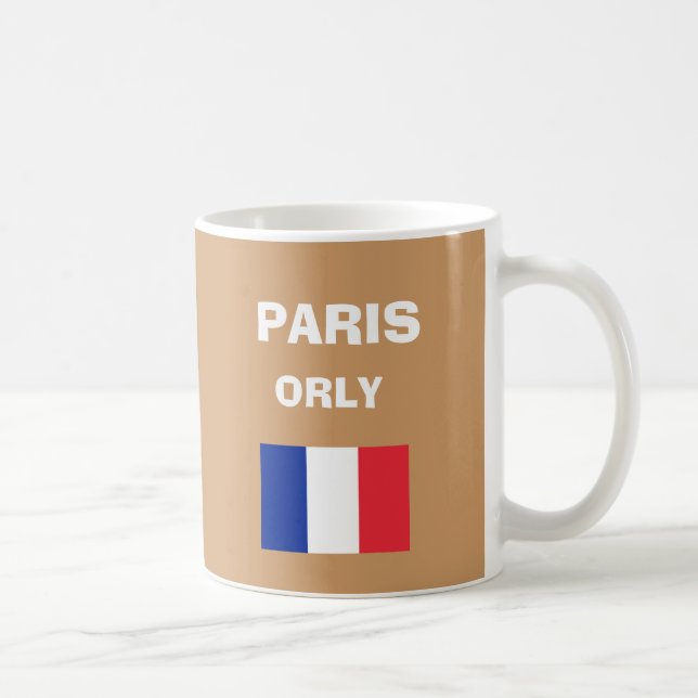 Taza De Café Paris Orly CDG Airport Mug (Derecha)