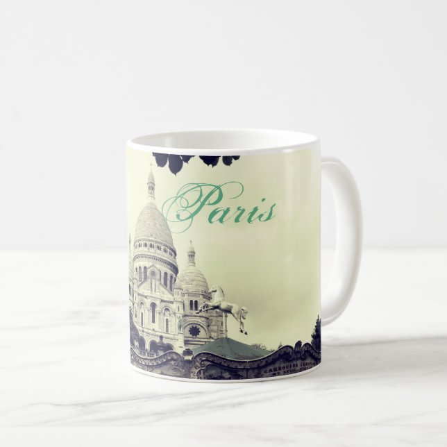 Taza De Café Paris Photography Montmartre Sacré-Coeur pastel (Anverso derecho)