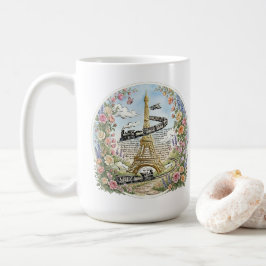 Taza De Café París romántico, Torre Eiffel, Arte Francés