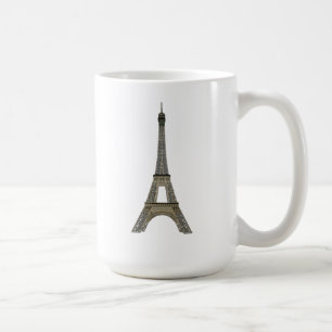 Taza De Café París: Torre Eiffel: Dibujo del vector: