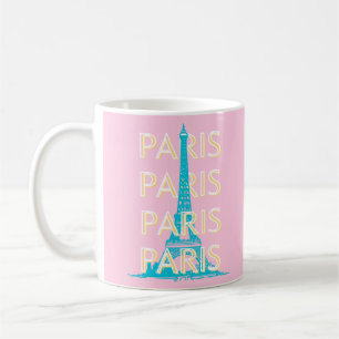 Taza De Café París Viajes Arte, Viajes, Preppy, Rosa