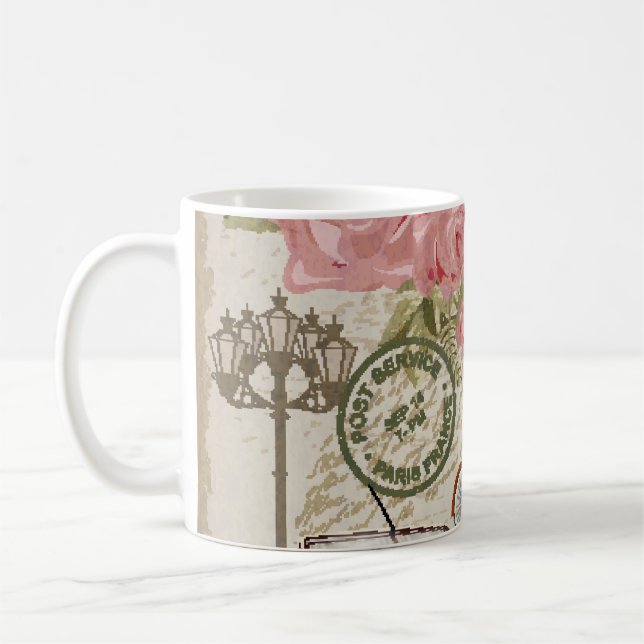 Taza De Café Paris Vintage: Estilo Postcard (Izquierda)