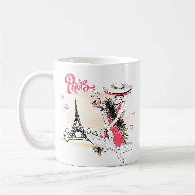 Taza De Café París y el café (Izquierda)