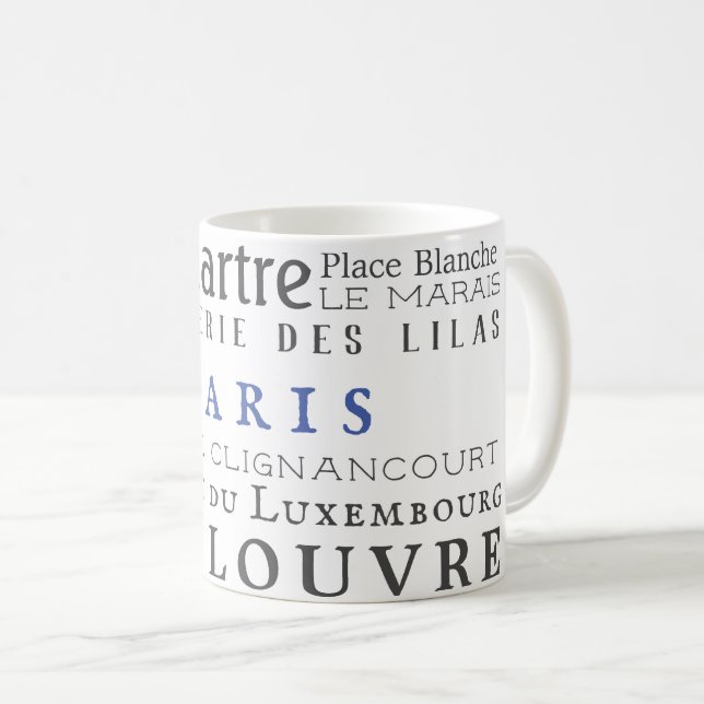 Taza De Café París y sus puntos de referencia (Anverso derecho)