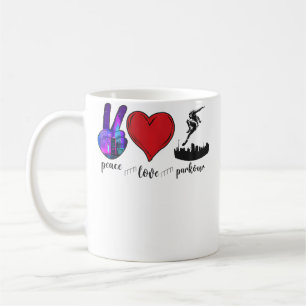 Taza De Café Parkour Free Running Traceur Chica Vintage Paz Lo