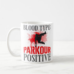 Taza De Café Parkour Free Running Traceur Vintage Tipo de Sangr