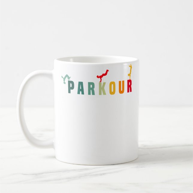 Taza De Café Parkour Freerunning Sports Parkour Shirt Runner Fu (Izquierda)