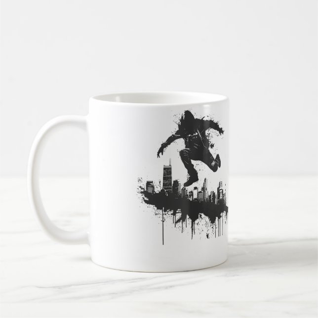 Taza De Café Parkour In The City Sporty Parkour (Izquierda)