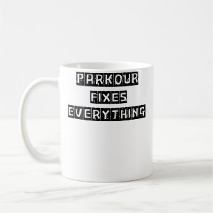 Taza De Café Parkour Lo Arregla Todo Mujeres Hombres Aman Parko